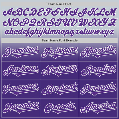 Custom Silver Purple-White Authentic Fade Fashion Baseball Jersey - Sky-Custom