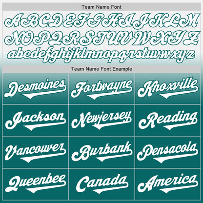 Custom White Teal Authentic Fade Fashion Baseball Jersey - Sky-Custom