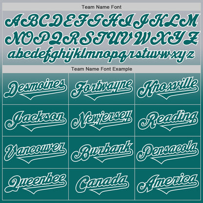Custom Gray Teal-White Authentic Fade Fashion Baseball Jersey - Sky-Custom