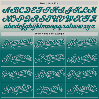 Custom Cream Teal-Gray Authentic Fade Fashion Baseball Jersey - Sky-Custom