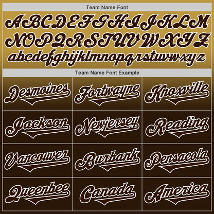 Custom Old Gold Brown-White Authentic Fade Fashion Baseball Jersey - Sky-Custom