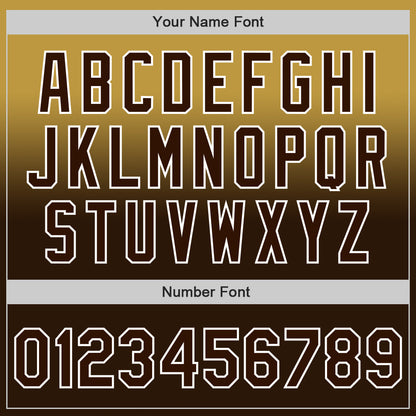 Custom Old Gold Brown-White Authentic Fade Fashion Baseball Jersey - Sky-Custom