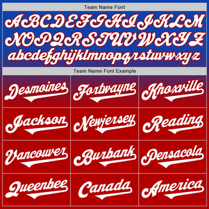 Custom Thunder Blue White-Red Authentic Fade Fashion Baseball Jersey - Sky-Custom