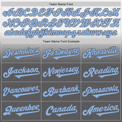 Custom White Light Blue-Steel Gray Authentic Fade Fashion Baseball Jersey - Sky-Custom