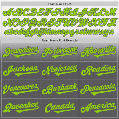 Custom White Neon Green-Steel Gray Authentic Fade Fashion Baseball Jersey - Sky-Custom