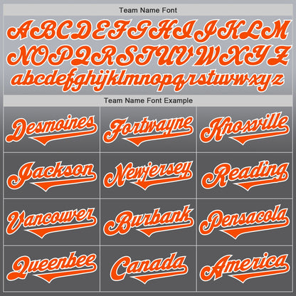 Custom Gray Orange Steel Gray-White Authentic Fade Fashion Baseball Jersey - Sky-Custom