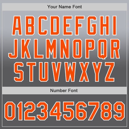 Custom Gray Orange Steel Gray-White Authentic Fade Fashion Baseball Jersey - Sky-Custom