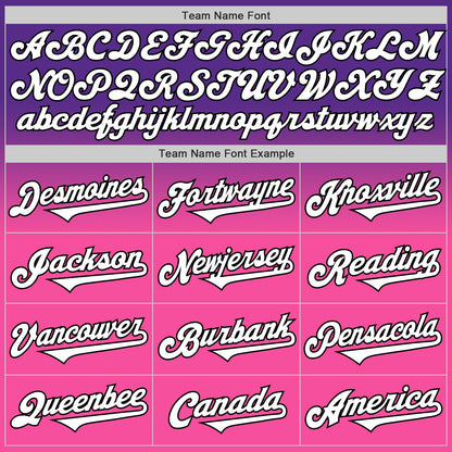 Custom Purple White Pink-Black Authentic Fade Fashion Baseball Jersey - Sky-Custom