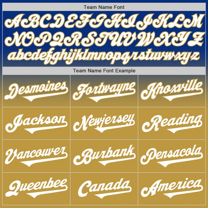 Custom Royal White-Old Gold Authentic Fade Fashion Baseball Jersey - Sky-Custom