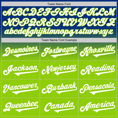 Custom Royal White-Neon Green Authentic Fade Fashion Baseball Jersey - Sky-Custom
