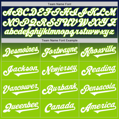 Custom Navy White-Neon Green Authentic Fade Fashion Baseball Jersey - Sky-Custom
