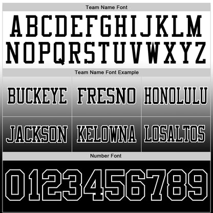 Custom White Black Mesh Authentic Fade Fashion Football Jersey - Sky-Custom