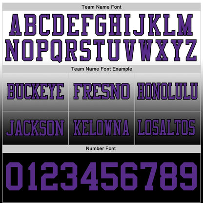 Custom White Purple-Black Mesh Authentic Fade Fashion Football Jersey - Sky-Custom