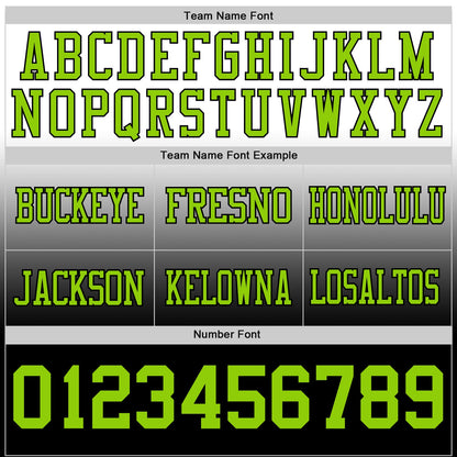 Custom White Neon Green-Black Mesh Authentic Fade Fashion Football Jersey - Sky-Custom