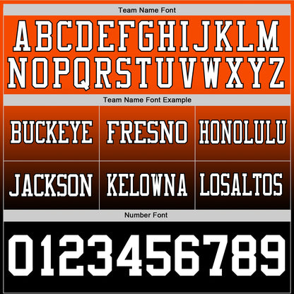 Custom Orange White-Black Mesh Authentic Fade Fashion Football Jersey - Sky-Custom