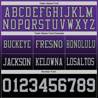 Custom Purple Gray-Black Mesh Authentic Fade Fashion Football Jersey - Sky-Custom