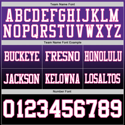 Custom Purple White Black-Pink Mesh Authentic Fade Fashion Football Jersey - Sky-Custom