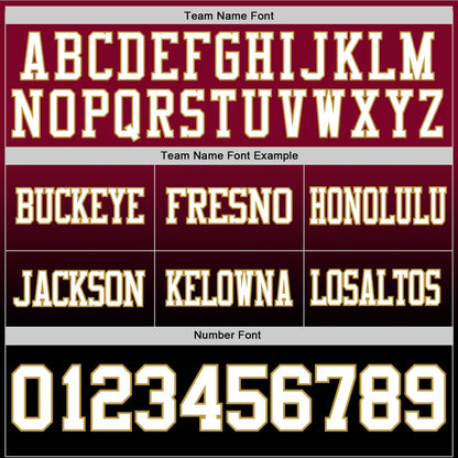 Custom Maroon White Black-Old Gold Mesh Authentic Fade Fashion Football Jersey - Sky-Custom