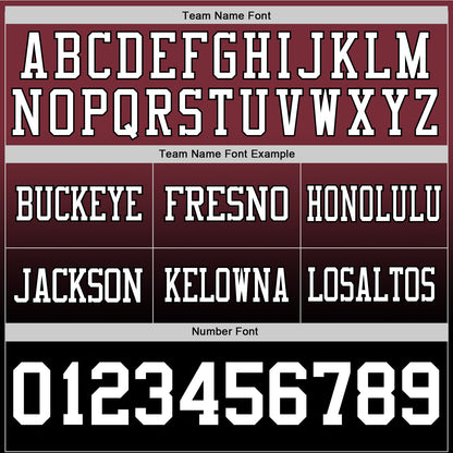 Custom Burgundy White-Black Mesh Authentic Fade Fashion Football Jersey - Sky-Custom
