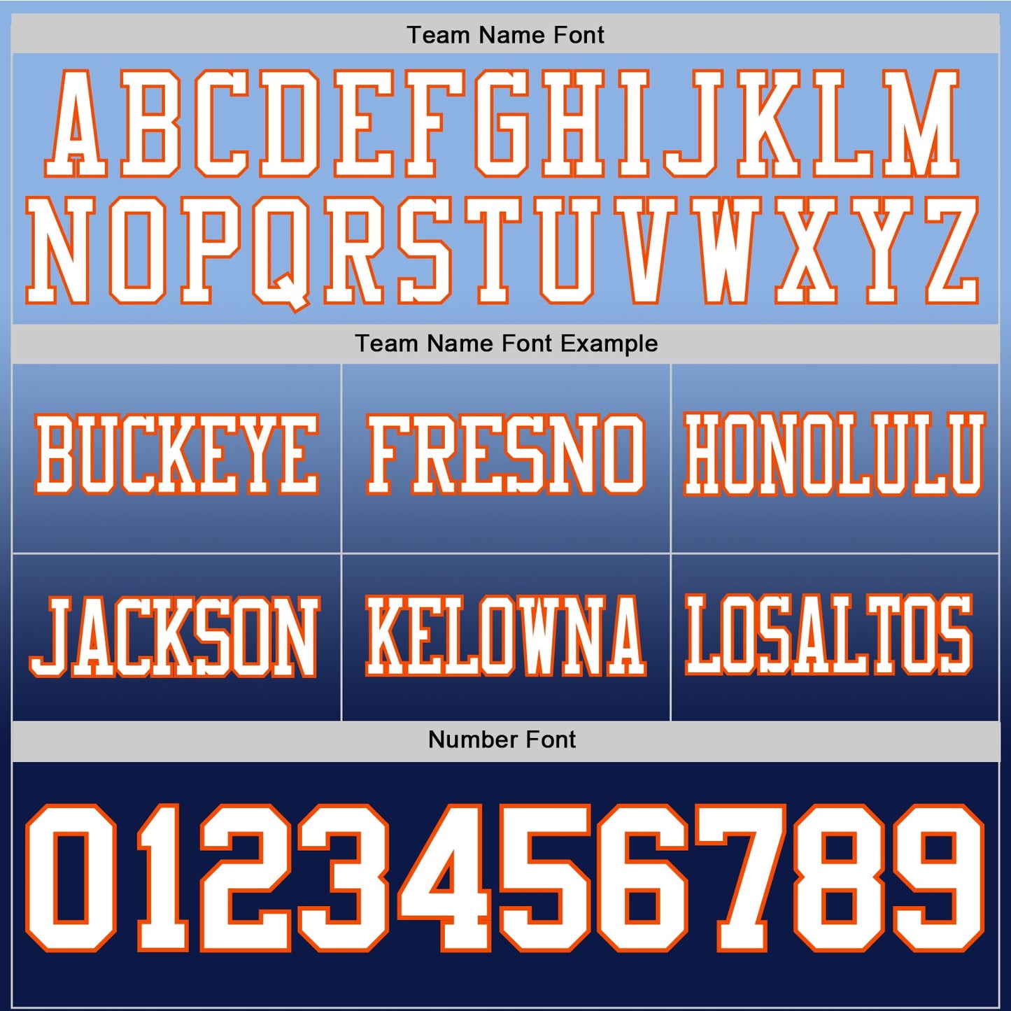 Custom Light Blue White Navy-Orange Mesh Authentic Fade Fashion Football Jersey - Sky-Custom