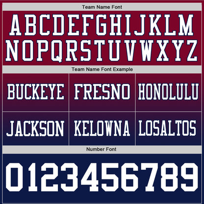 Custom Maroon White-Navy Mesh Authentic Fade Fashion Football Jersey - Sky-Custom