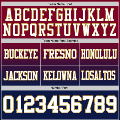 Custom Maroon White Navy-Old Gold Mesh Authentic Fade Fashion Football Jersey - Sky-Custom