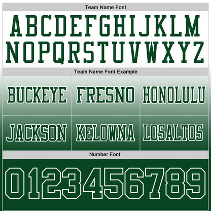 Custom White Green Mesh Authentic Fade Fashion Football Jersey - Sky-Custom