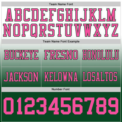 Custom White Pink-Green Mesh Authentic Fade Fashion Football Jersey - Sky-Custom