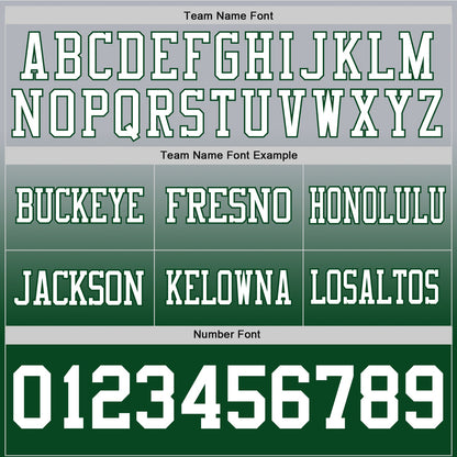 Custom Gray White-Green Mesh Authentic Fade Fashion Football Jersey - Sky-Custom