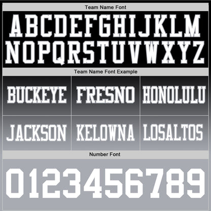 Custom Black White-Gray Mesh Authentic Fade Fashion Football Jersey - Sky-Custom