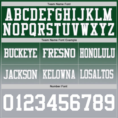 Custom Green White-Gray Mesh Authentic Fade Fashion Football Jersey - Sky-Custom