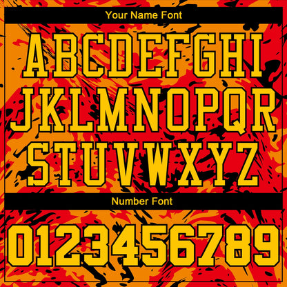 Custom Figure Gold-Orange Round Neck Sublimation Basketball Suit Jersey - Sky-Custom