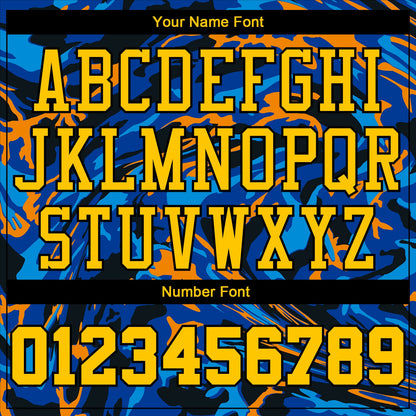Custom Figure Gold-Royal Round Neck Sublimation Basketball Suit Jersey - Sky-Custom