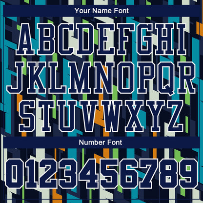 Custom Figure Navy-White Round Neck Sublimation Basketball Suit Jersey - Sky-Custom