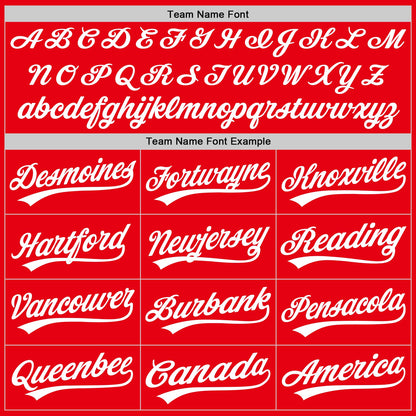 Custom Fire Red White Authentic Baseball Jersey - Sky-Custom