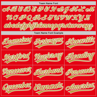 Custom Fire Red Old Gold-White Authentic Baseball Jersey - Sky-Custom