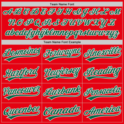 Custom Fire Red Kelly Green-White Authentic Baseball Jersey - Sky-Custom