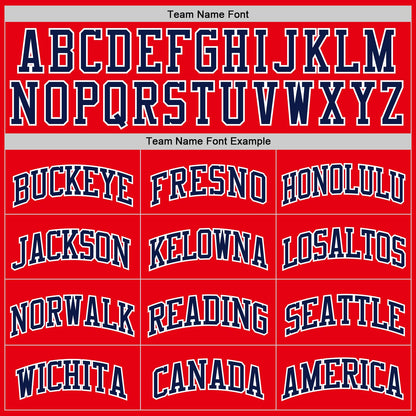 Custom Fire Red Navy-White Authentic Basketball Jersey - Sky-Custom