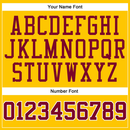 Custom Gold Maroon-White Authentic Throwback Basketball Jersey - Sky-Custom