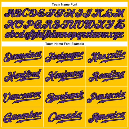 Custom Gold Purple-Black Authentic Sleeveless Baseball Jersey - Sky-Custom