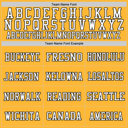 Custom Gold Black-White Mesh Authentic Football Jersey - Sky-Custom