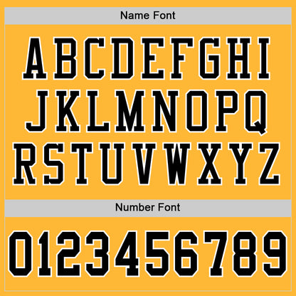 Custom Gold Black-White Mesh Authentic Football Jersey - Sky-Custom