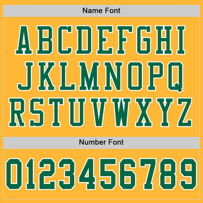 Custom Gold Kelly Green-White Mesh Authentic Football Jersey - Sky-Custom