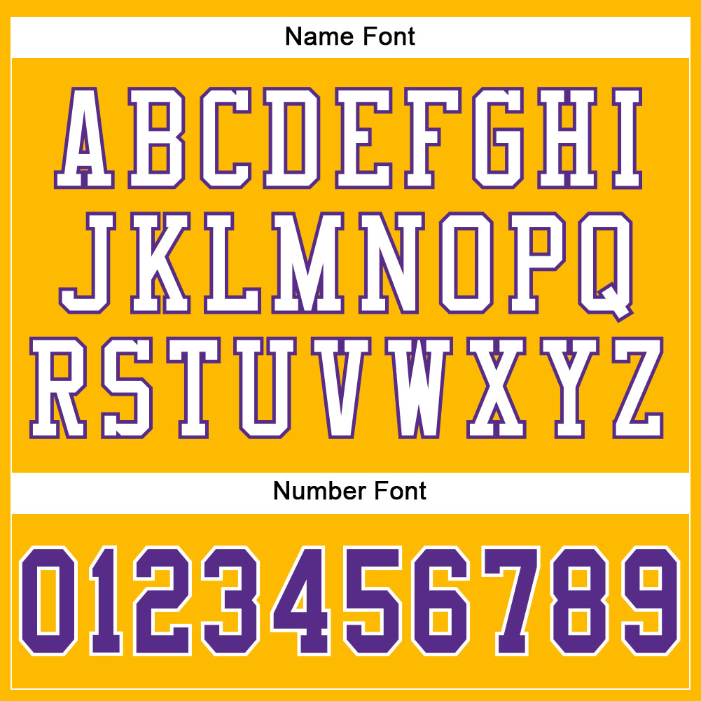 Custom Gold Purple-White Mesh Authentic Football Jersey - Sky-Custom