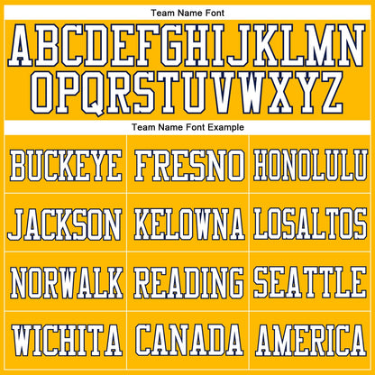 Custom Gold Navy-White Mesh Authentic Football Jersey - Sky-Custom