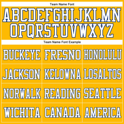 Custom Gold Royal-White Mesh Authentic Football Jersey - Sky-Custom