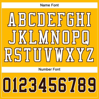 Custom Gold Brown-White Mesh Authentic Football Jersey - Sky-Custom