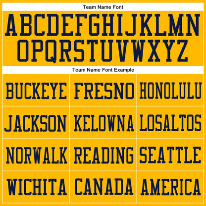 Custom Gold Red-Navy Mesh Authentic Football Jersey - Sky-Custom