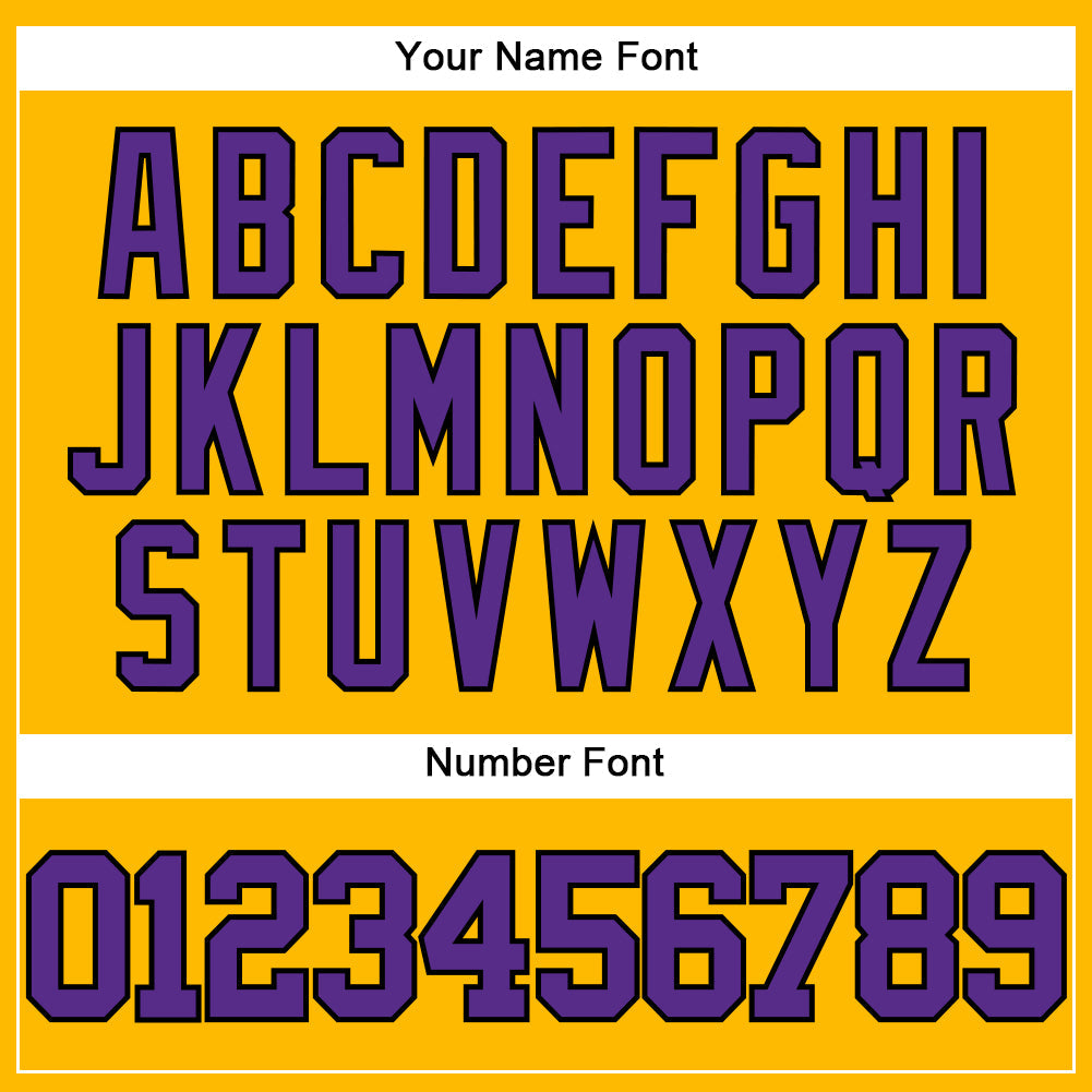 Custom Gold Purple-Black Authentic Baseball Jersey - Sky-Custom