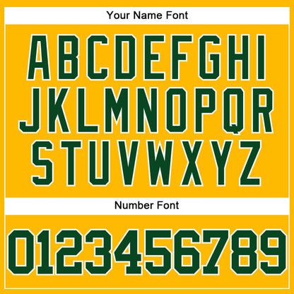 Custom Gold Green-White Authentic Baseball Jersey - Sky-Custom
